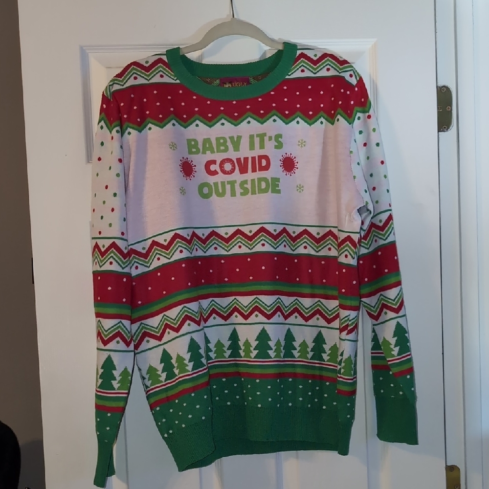 Baby it’s covid outside full print ugly christmas sweater
